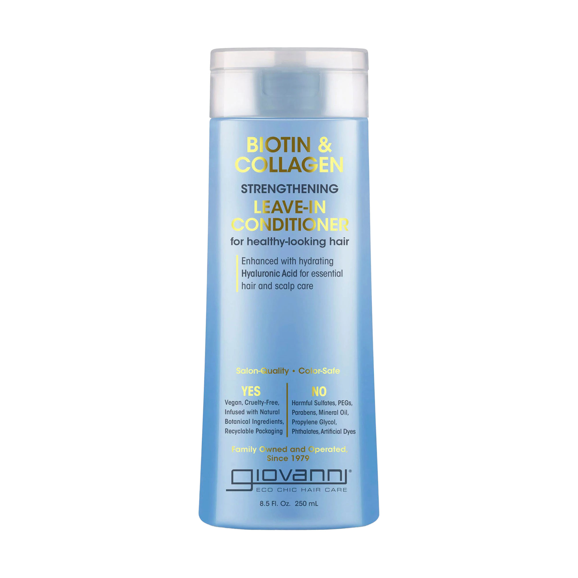 Незмивний кондиціонер для волосся Giovanni Biotin &amp; Collagen Strengthening Leave-In Conditioner Біотин та колаген, 250 мл